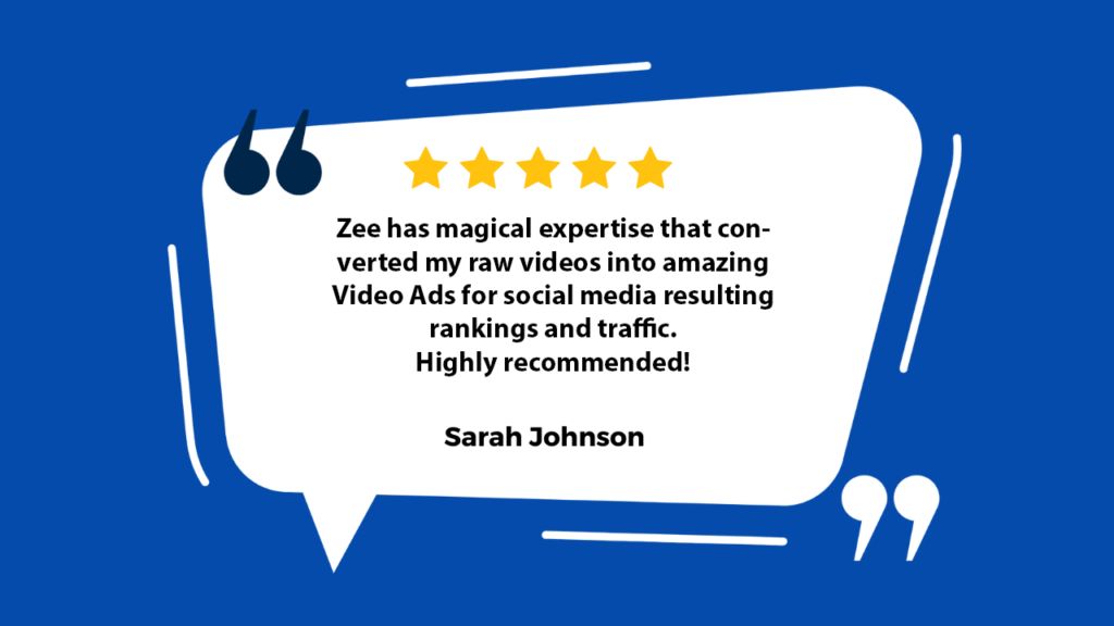 Client's Testimonial for an excellent Video Editor in Austin, TX
